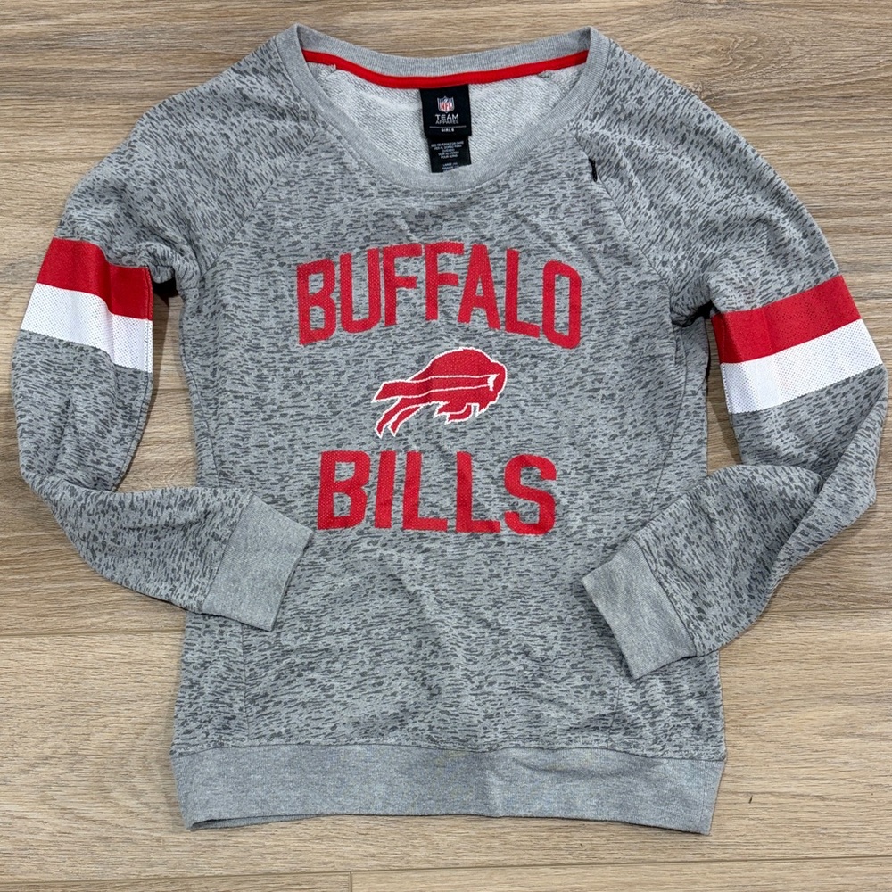 Buffalo Bills Kids Gray and Red Sweatshirt